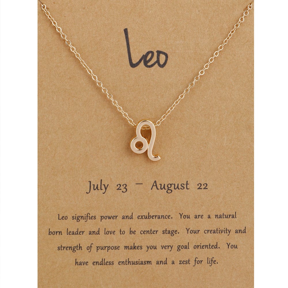 LWN-Z12 Pendants Charm Choker Female Elegant 12 Constellation Zodiac Sign Necklace Astrology Necklaces