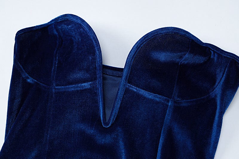 Lygens 10426 Corset Deep V Sleeveless Sexy Elegant Evening Dress 2022 Velvet New Fashion Party Prom Club American Clothing