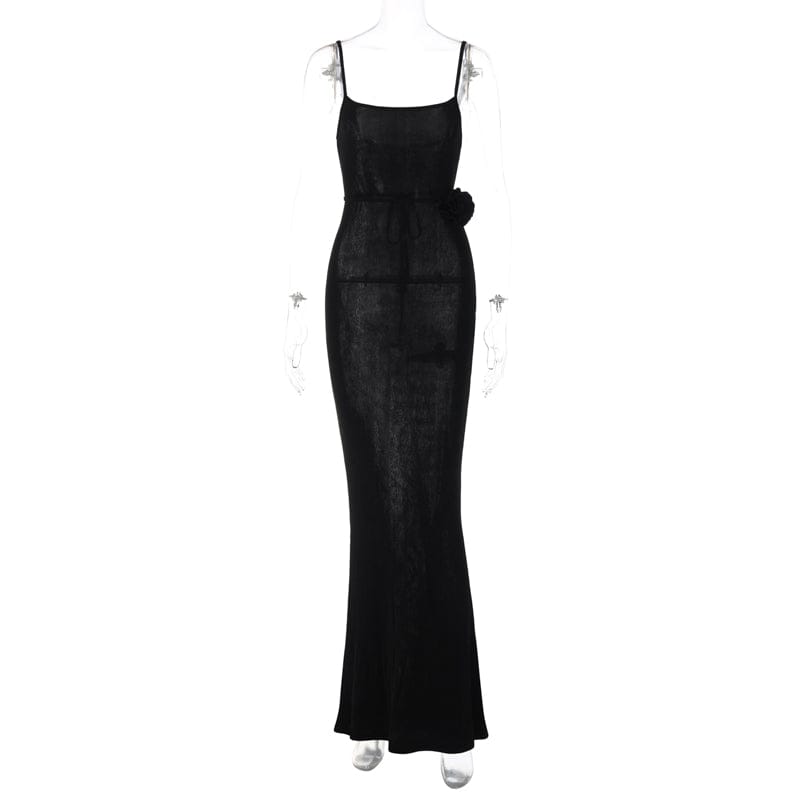 Lygens 11701 Floral Sleeveless Lace Up Elegant Maxi Women'S Dresses 2023 Fashion Spring Summer Evening Lady American Clothing