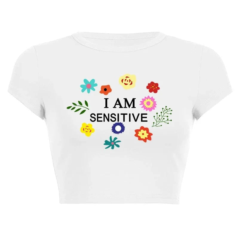 M / 23TP121202 3 / 100% Cotton CUTENOVA 23TP121202 Letter Printed Y2K  Fashion 100% Cotton Girls Short Sleeve Streetwear Crop Top T Shirt Women 2024