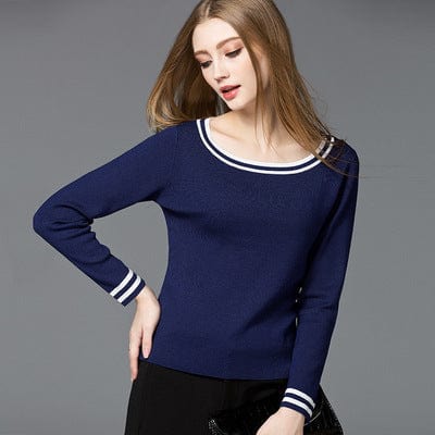 M / 3 The Source Factory Comes To Customize And Process 2022 Women's Modal Cotton Contrast Knit Sweaters