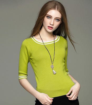 M / 4 The Source Factory Comes To Customize And Process 2022 Women's Modal Cotton Contrast Knit Sweaters