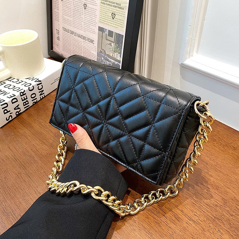 M / black Trend 2022 Ins Fashion Branded Handbags Chain Underarms Bags Women Handbags Ladies Luxury Purses