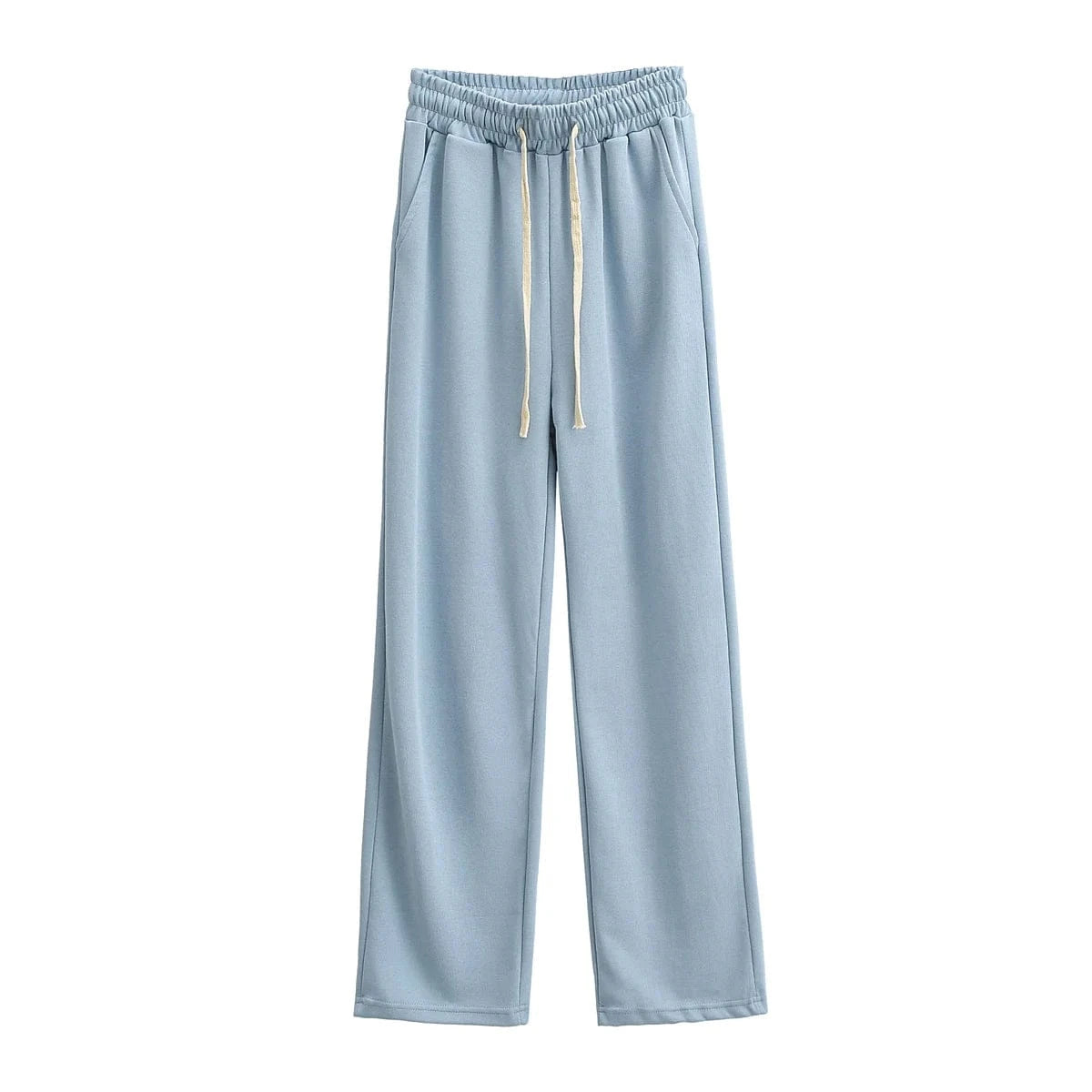 M / Blue Custom Womens Casual Track Jogging Candy Color Pants Ladies Sweat Jogger