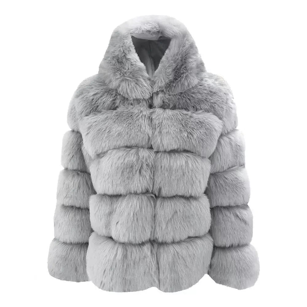 M / color14 Hot selling winter plus size women's clothing faux fur fox coat jacket faux fur coat