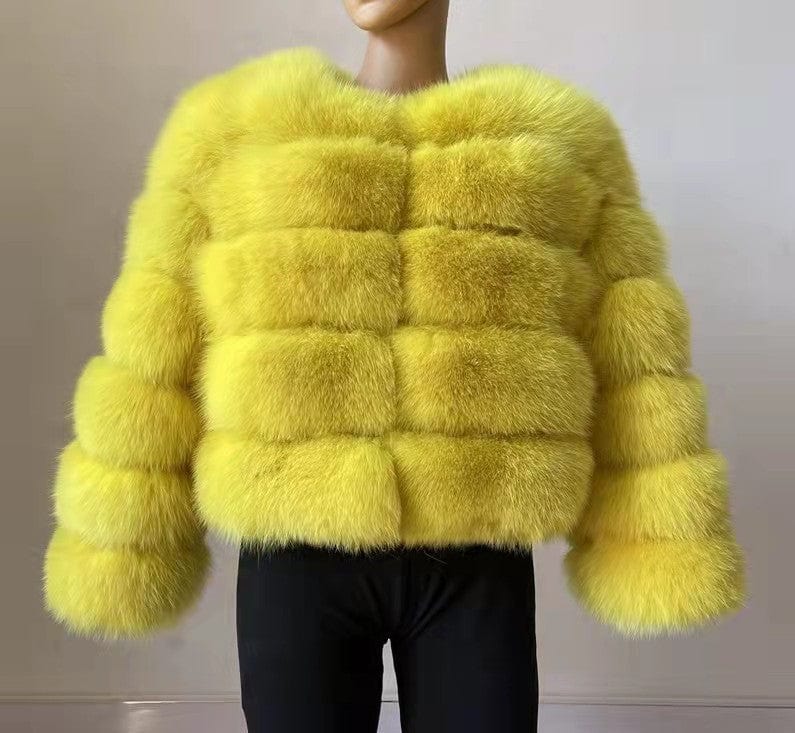 M / color20 Fashion Winter Warm Long Coat Real Fox Fur Jacket Women Natural Fur Outerwear New Arrival