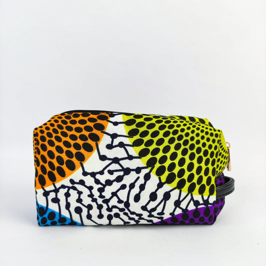 M / custmized Trendy African Printed Portable Cosmetic Bag For Travel  Wholesale Colorful Design High Quality Factory Brand Design