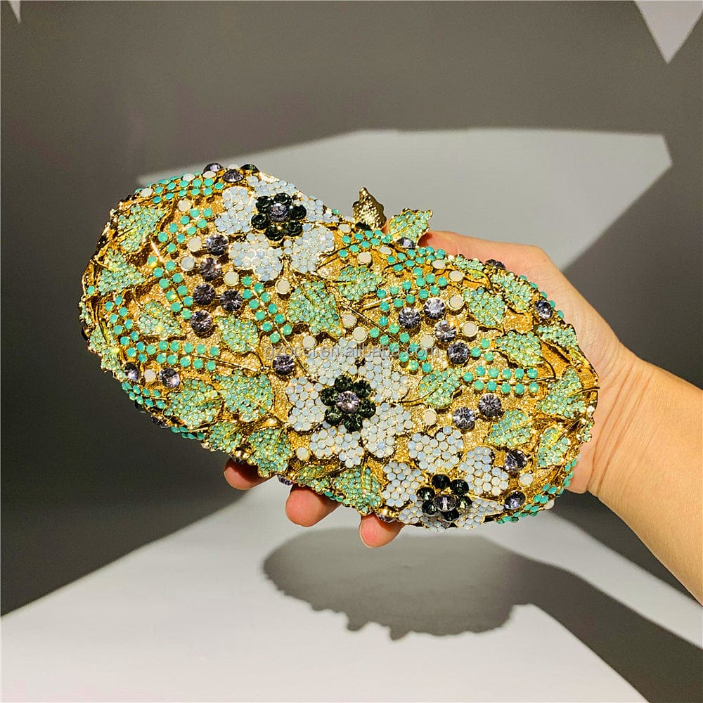 M / custom color OC4367 Guangzhou Occi Handmade Flower Ladies Evening Bags