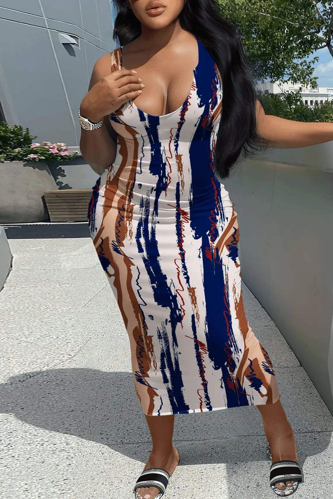 M / Dress#1 New Multicolor Rompers Women Jumpsuit 2023 All Over Print Rompers Women Jumpsuit Sexy One Shoulder Casual Dresses