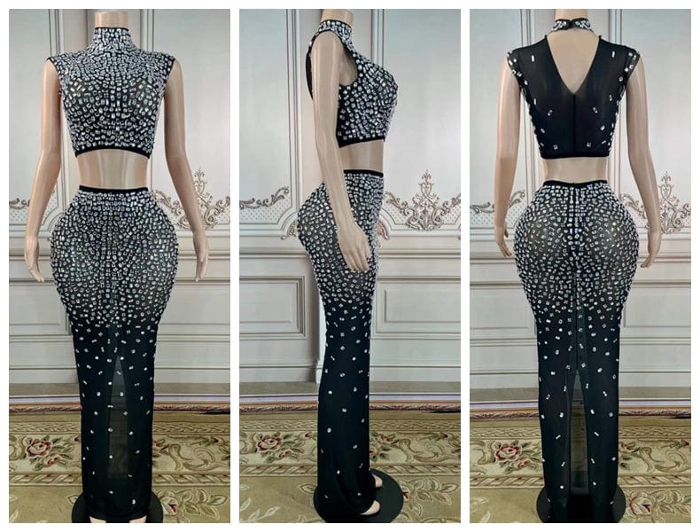 M / FX220601 Blue Stage Wear One Shoulder Vestidos Largos Runway Dresses Vestidos De Fiesta Largo Quinceanera Dress Ball Gowns Maxi Dress