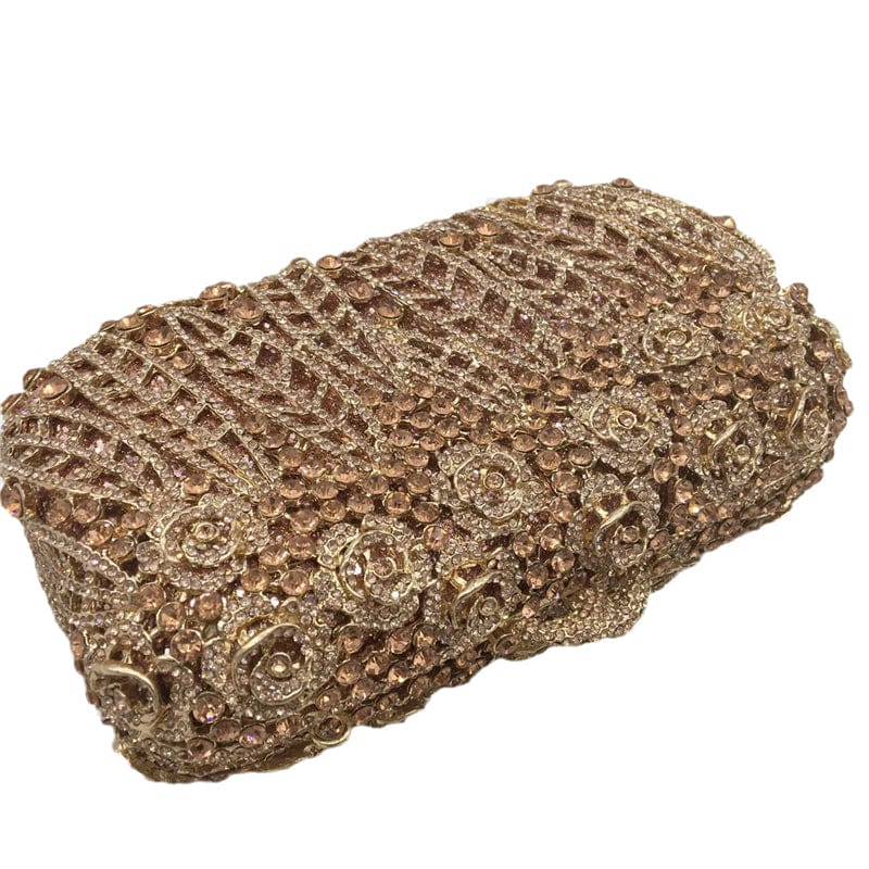 M / Gold Customized Women Stone Crystal Clutch Luxury Evening Bags Party Dinner Minaudiere Bag Diamond Dress Purses and Handbags