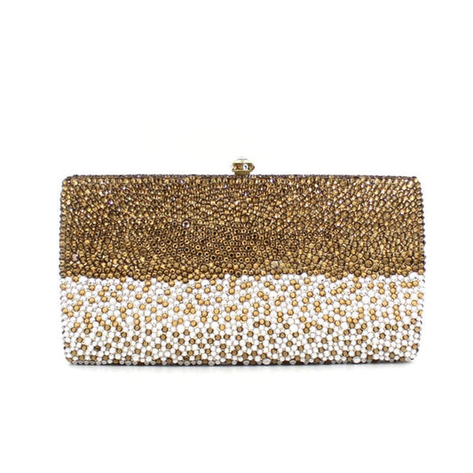 M / Gold Fashion Designer Evening Bags Women Luxury Designer Clutch Bag Customized Crystal Wedding Purse Dinner Clutch Handbag