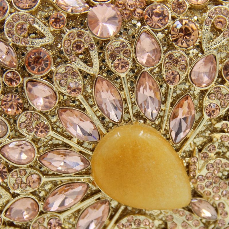 M / Gold New Design Bling Woman Crystal Rhinestone Clutch Bag Wholesales Night Party Evening Bag Ladies Wedding Clutch Purse