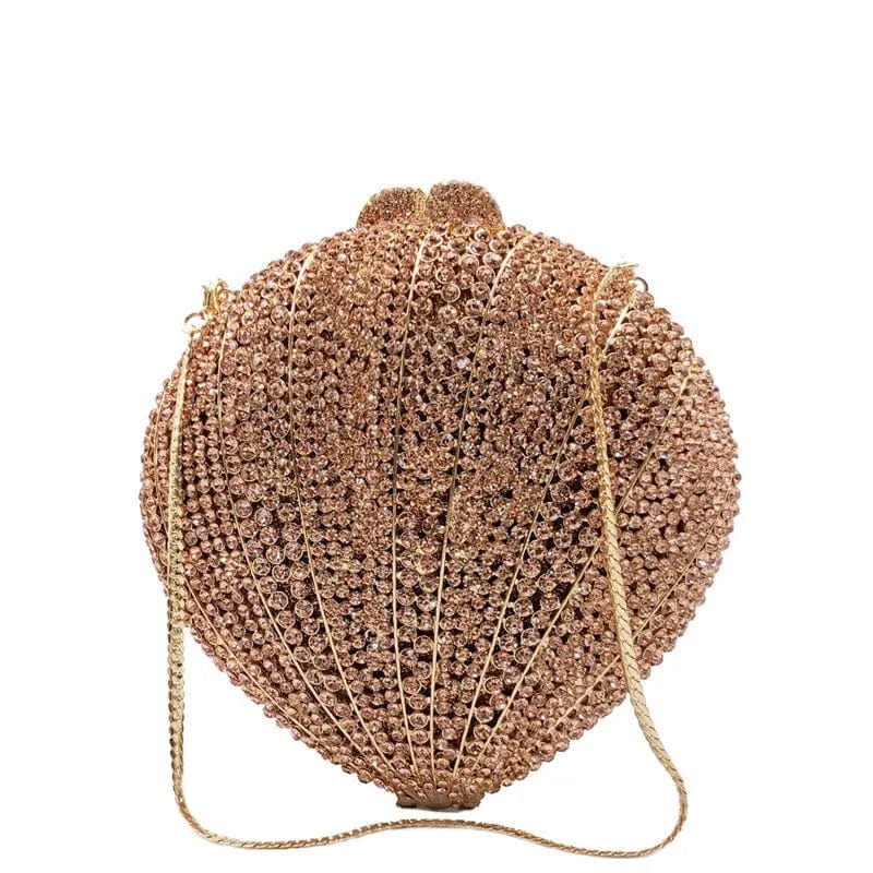 M / Gold Trendy New Design Crystal Bags Fashionable Luxury Bling Rhinestone Evening Handbags Party Bridal Purse For Women