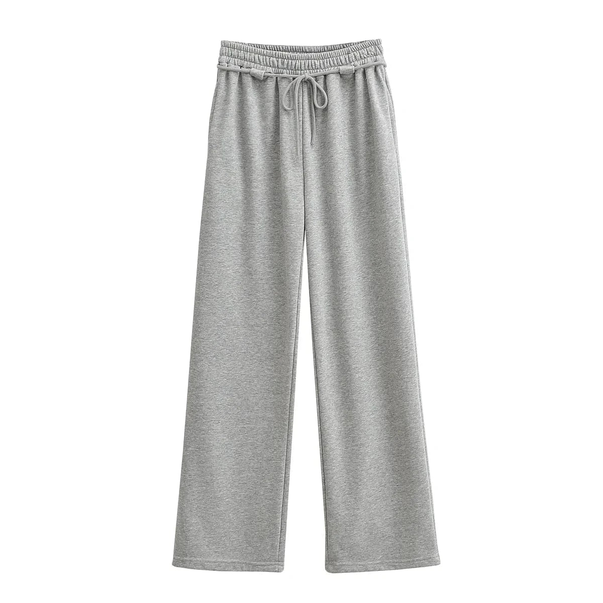 M / Gray Custom Logo Women Drawstring Waist Designer Sweatpants