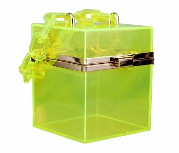 M / green Ladies acrylic clutch evening bag  Acrylic Clutches and Purses  fashion luxury designer Hand bag for party