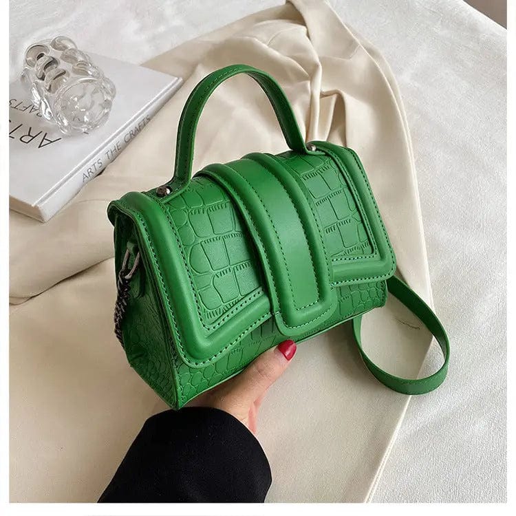 M / green New 2022 Chain Bags Women Handbags Ladies Shoulder Luxury Purses PU Leather Handbags