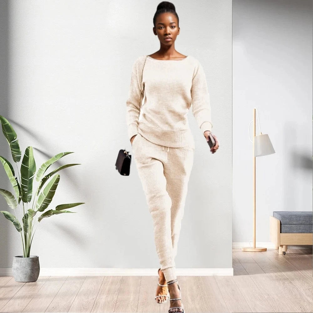 M / pic 9 90905-MX61 autumn new arrival 12 colors two piece knitted jumpsuit woman