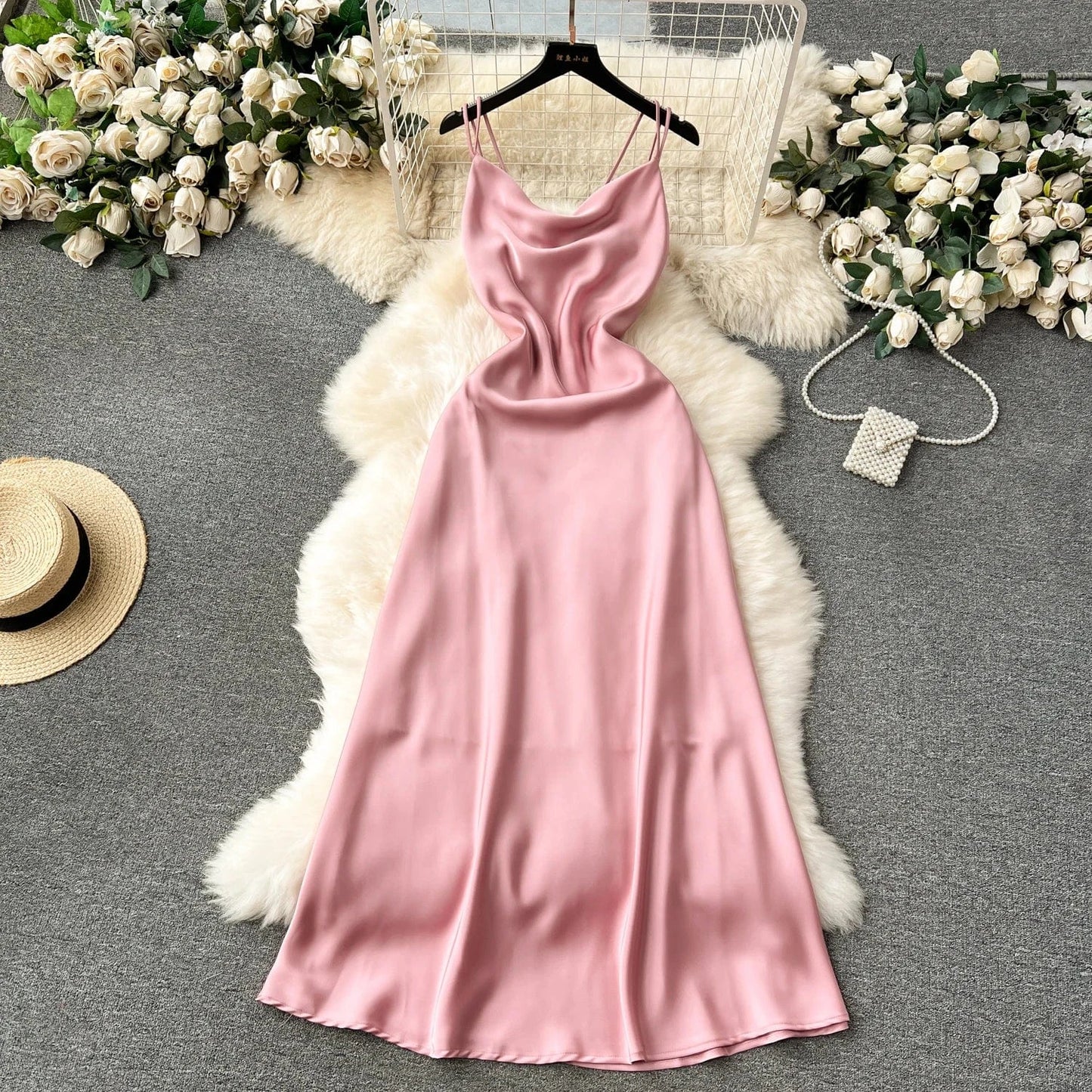 M / Pink Summer Trending Products New Arrivals Women's Sleeveless V-neck Casual Cross