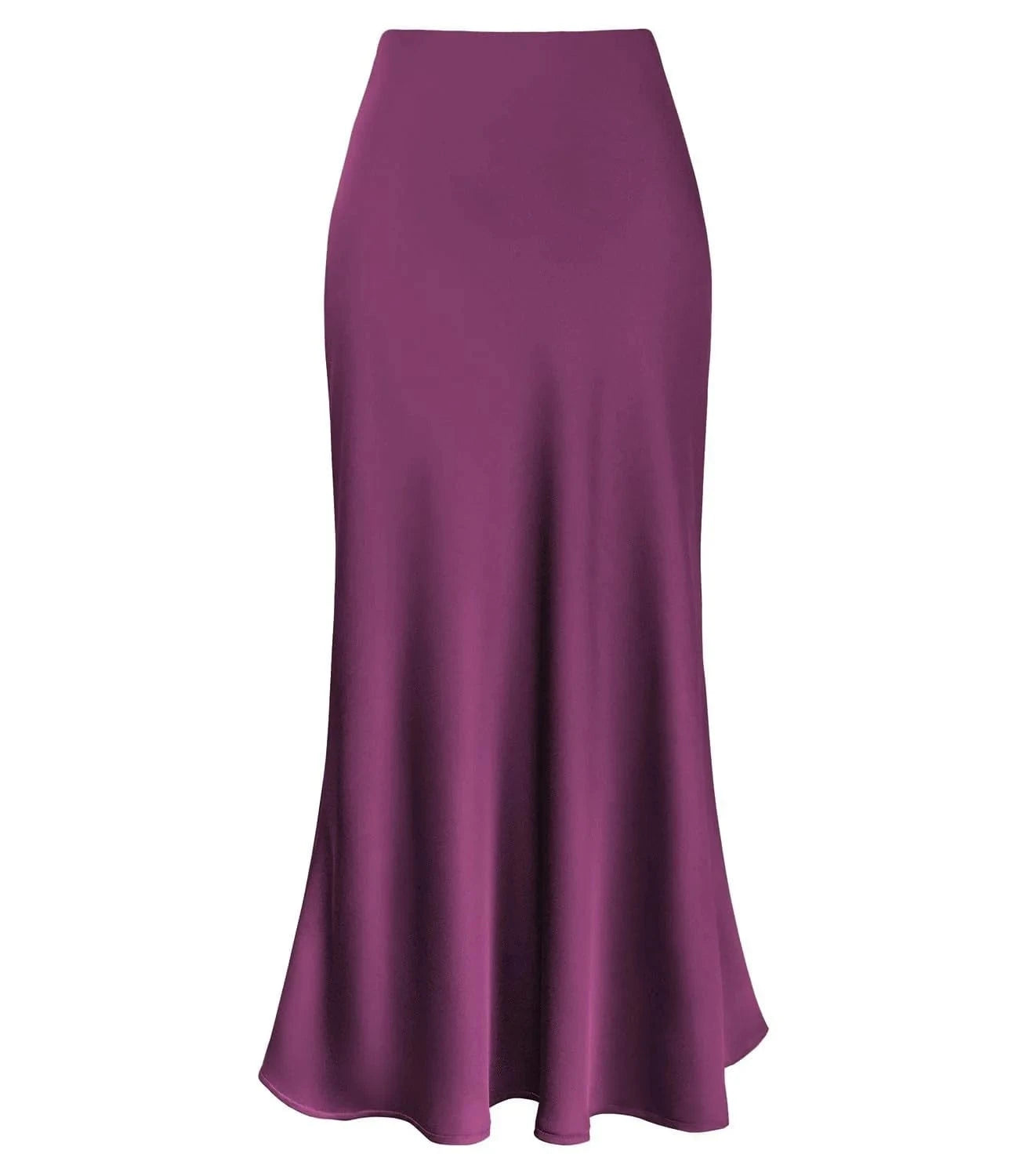 M / Purple 2024 Spring And Summer Women's Skirt Gentle Temperament Silky Texture Vertical High Waist Fishtail Ladies Fashion Skirt
