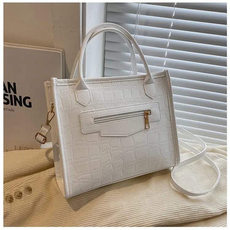M / White Ins Fashion Ladies Tote Bags 2022 PU Leather Designer Purses and Handbags Luxury Women