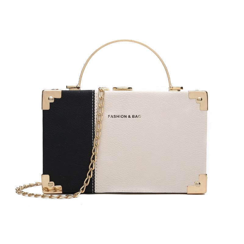 M / White Trending Box Purses 2022 Small Square Chain Bags Women Handbags Ladies Shoulder Brand Luxury Purses