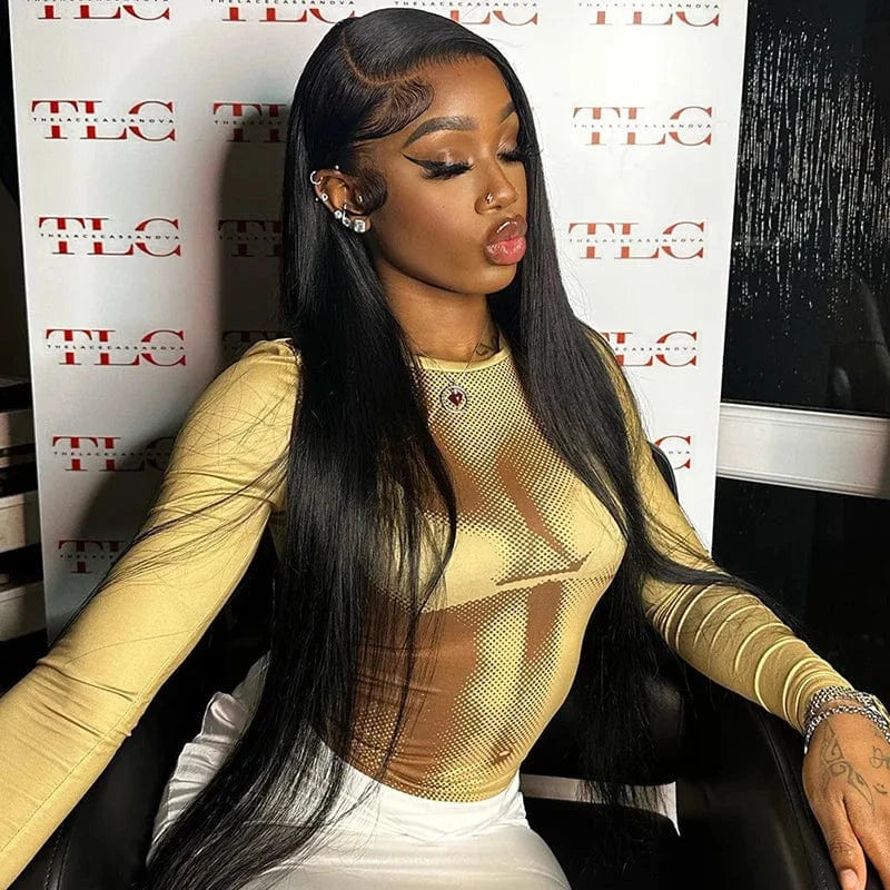 M / Yellow New Arrival New Top Street Shot Fashion 3D Print Long Sleeve Slim Slim T-shirt