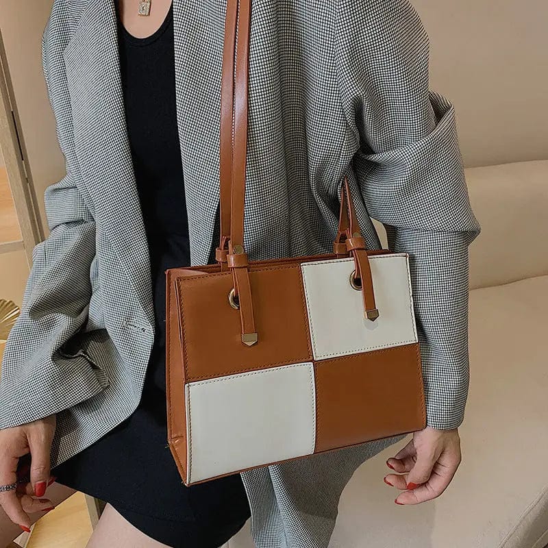 M316 Ladies Bag Realer Women PU Leather Handbags Designer 2022 Fashion Patchwork Female Shoulder Bags