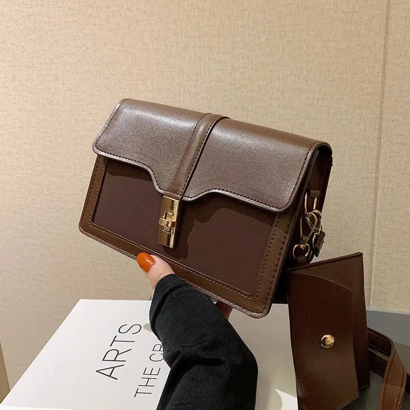 M447 New Women Famous Brands Messenger Vintage PU Leather Shoulder bag Simple Crossbody Ladies Flap Bags