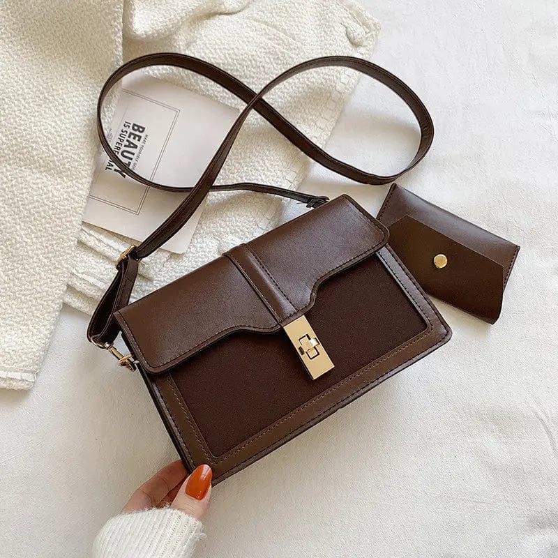 M447 New Women Famous Brands Messenger Vintage PU Leather Shoulder bag Simple Crossbody Ladies Flap Bags