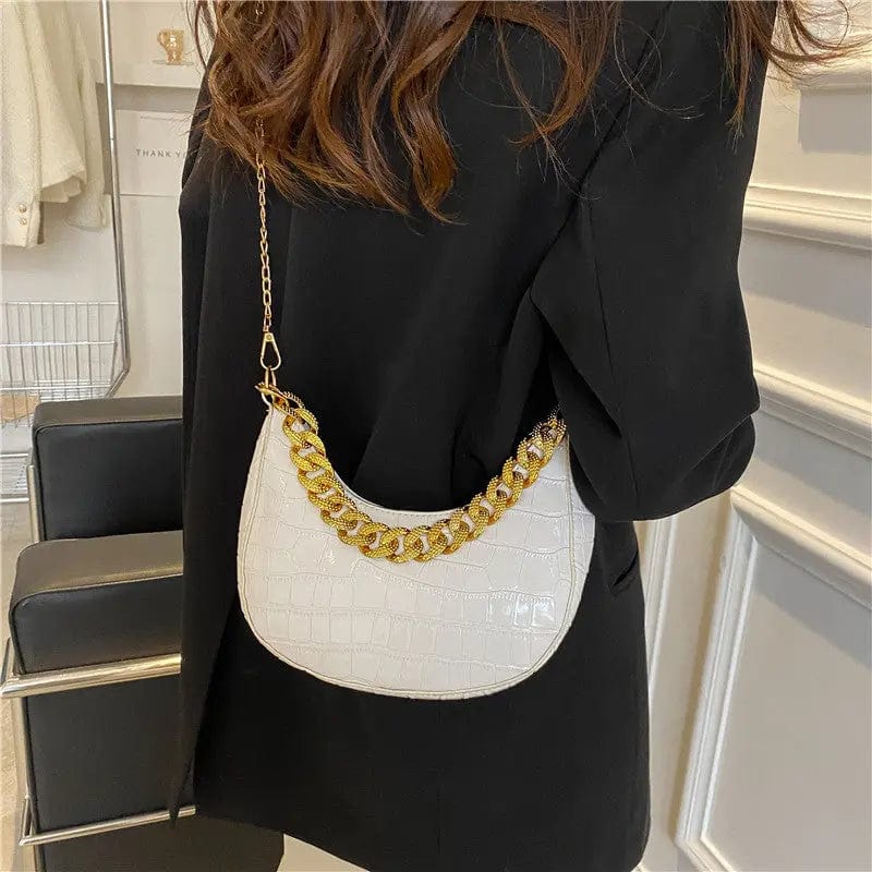 M453 Brand Designer Crocodile Pattern Women's Crossbody Bag Fashion Chain Messenger Bag Small Hobos Lady Shoulder Bag