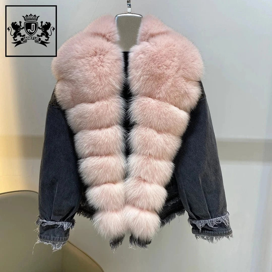 Manufacture Fashion Casual Thick High Quality Goose Down Jacket Collar Fur