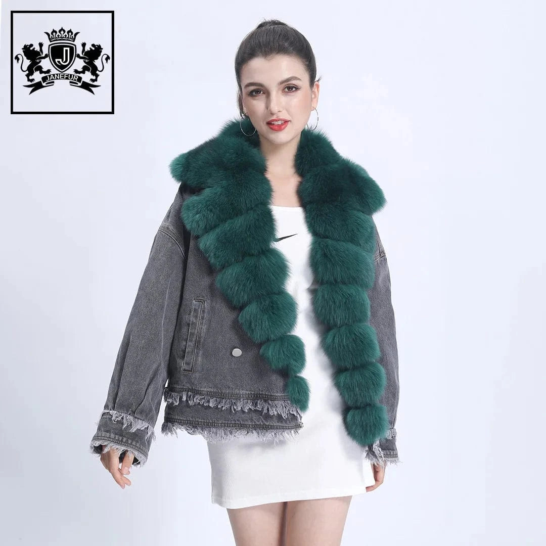 Manufacture Fashion Casual Thick High Quality Goose Down Jacket Collar Fur