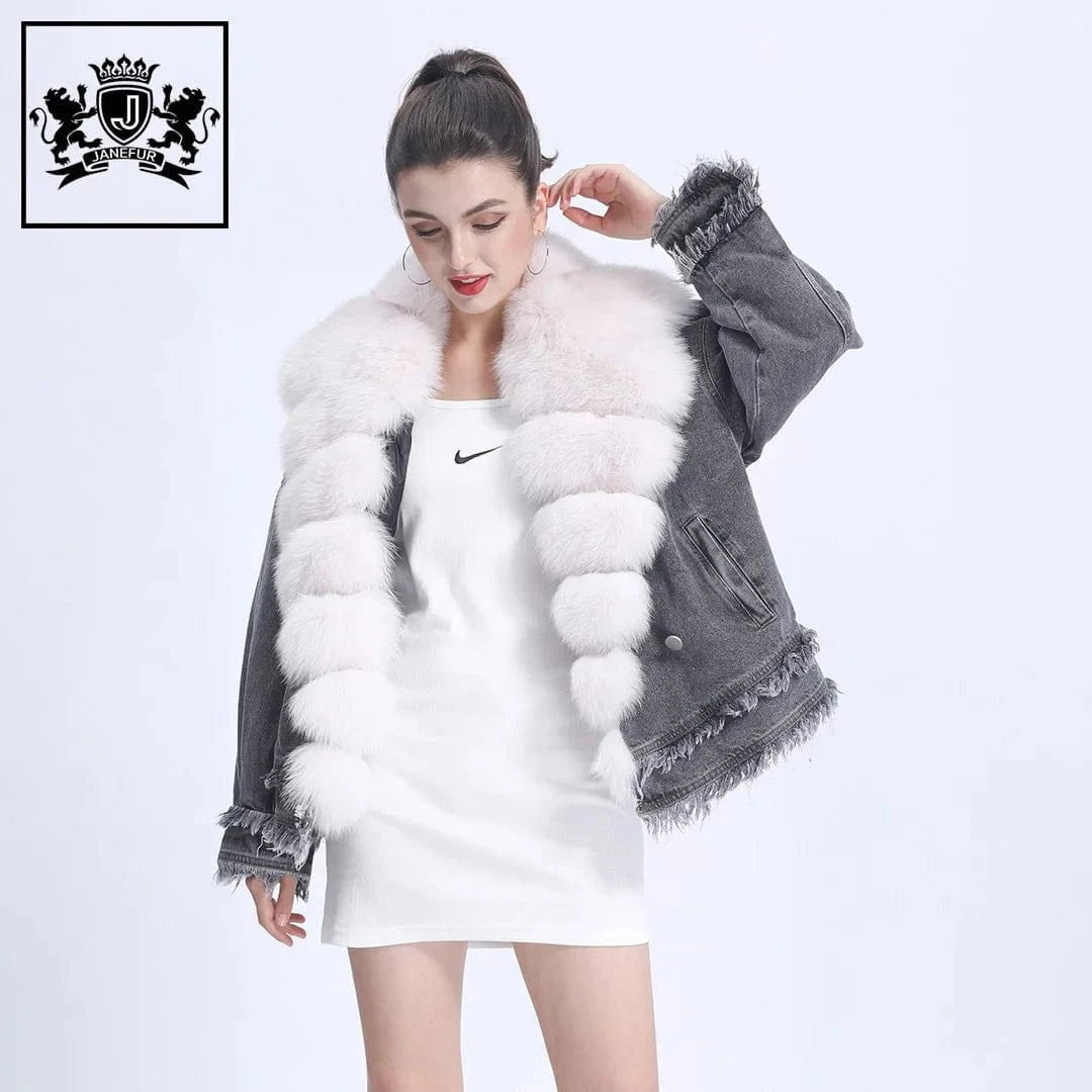 Manufacture Fashion Casual Thick High Quality Goose Down Jacket Collar Fur