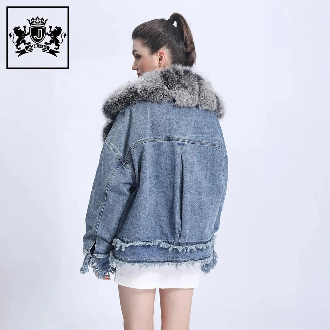 Manufacture Fashion Casual Thick High Quality Goose Down Jacket Collar Fur
