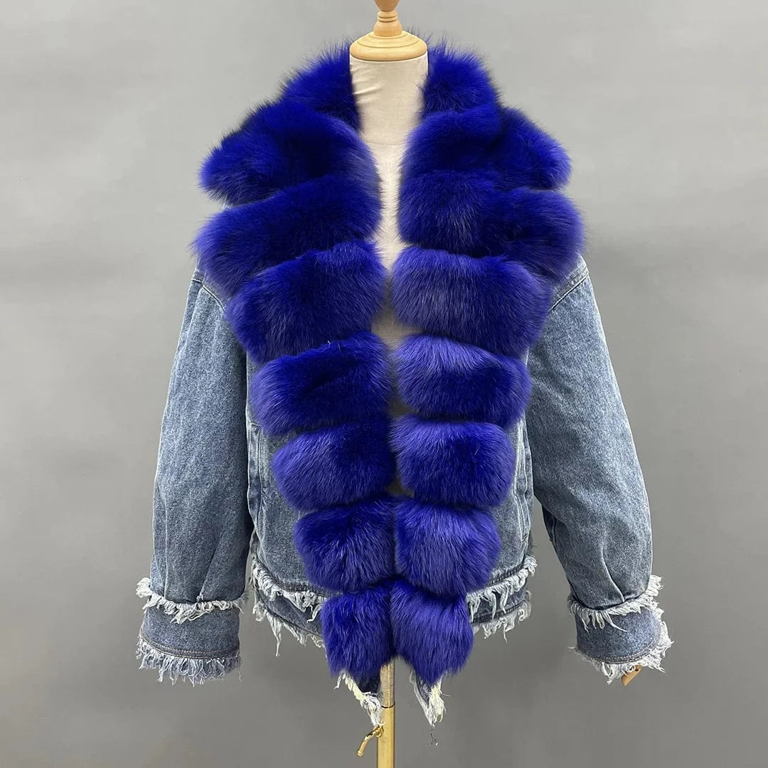 Manufacture Fashion Casual Thick High Quality Goose Down Jacket Collar Fur