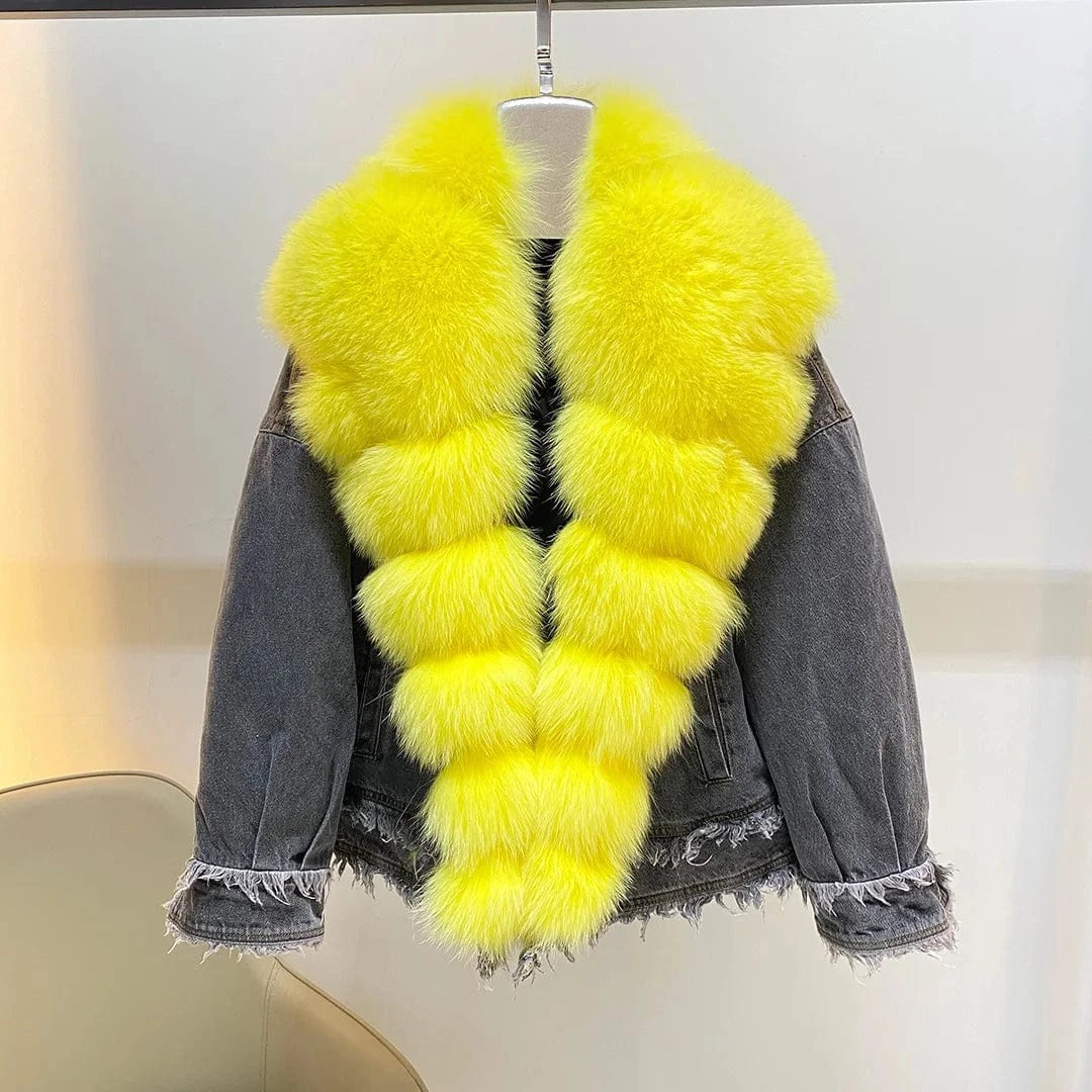 Manufacture Fashion Casual Thick High Quality Goose Down Jacket Collar Fur