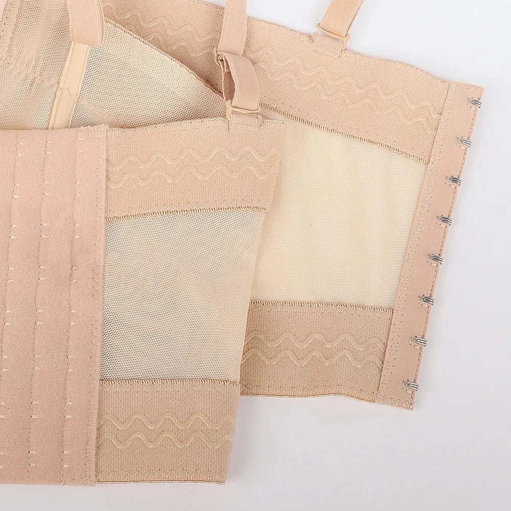 Manufacturer spot elastic mesh underwear wear body shaping Yoga Dance corset with chest pad back sling vest