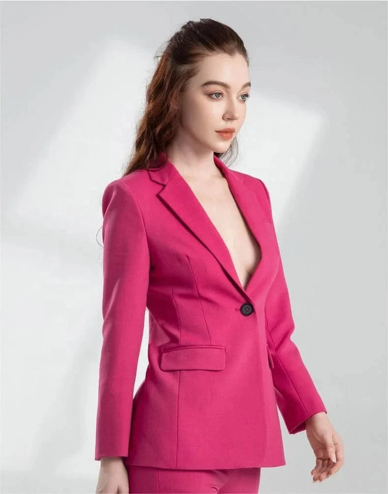 Manufacturer Supplier Directly Offer Office Suit Women Business One Button Ladies Formal Suits 2024