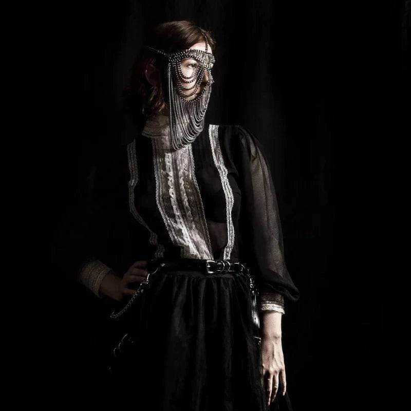 Masquerade Mask Party Alloy Jewelry Stage Costume Performance Costume Metal Face Chain Jewelry