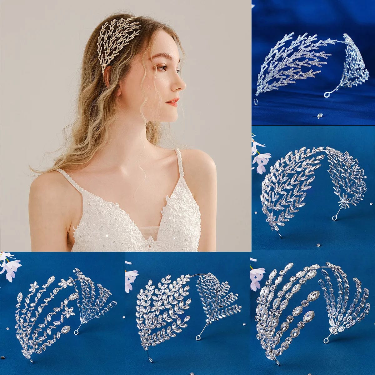 Miallo wholesale fashion girls Claw chain hairband Rhinestone crystal hairhoop wedding bridal hair Headpieces jewelry