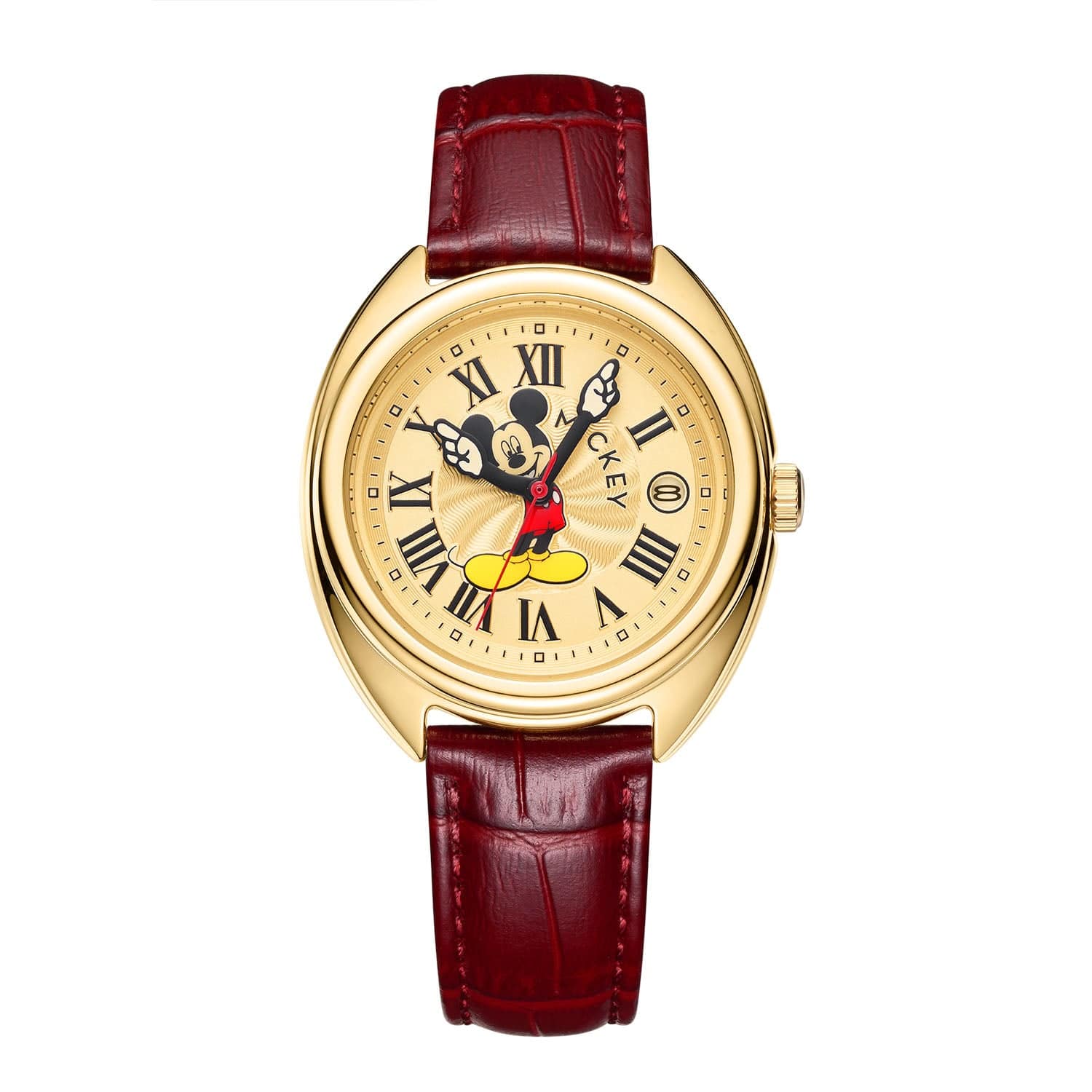 mickey Mouse / Red Official Disney license Classic 3D mickey Mouse Cartoon Kids watch original Alloy Ladies Fashion watch
