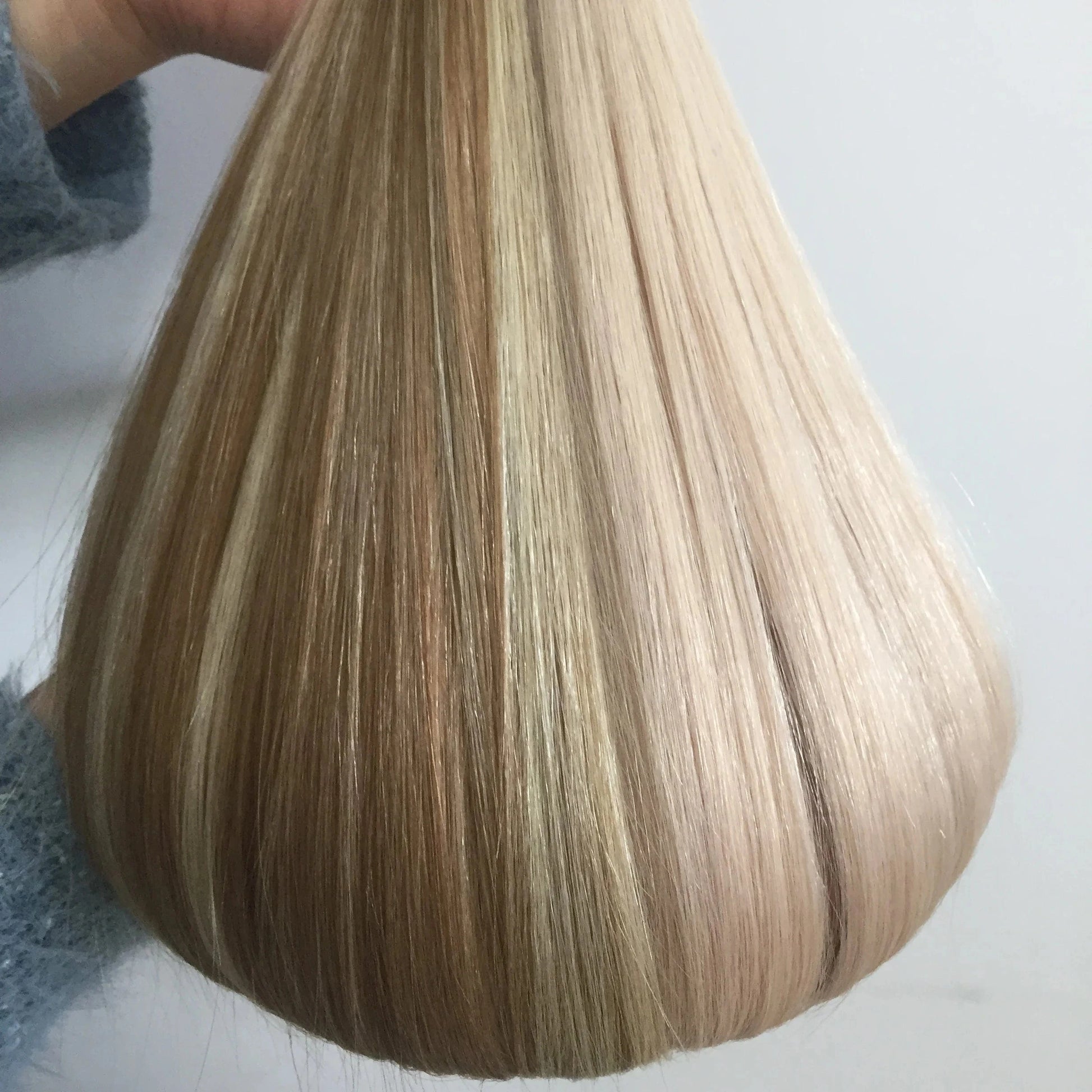 Micro beads human hair extension 6-18months long lasting hard plastic tip nano ring hair extension