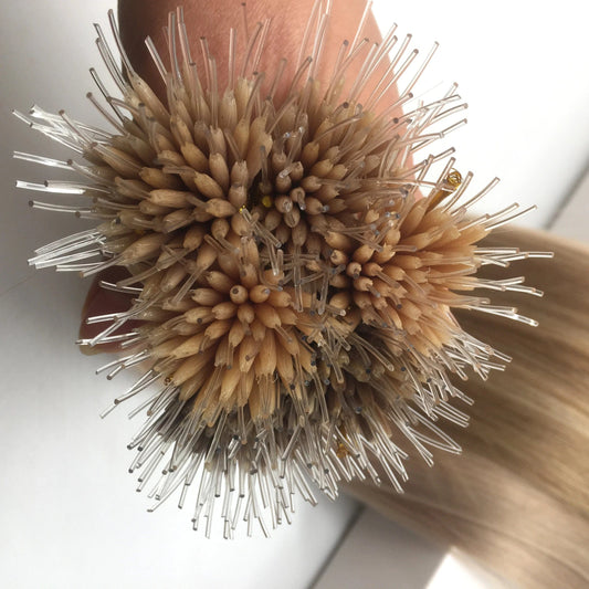Micro beads human hair extension 6-18months long lasting hard plastic tip nano ring hair extension