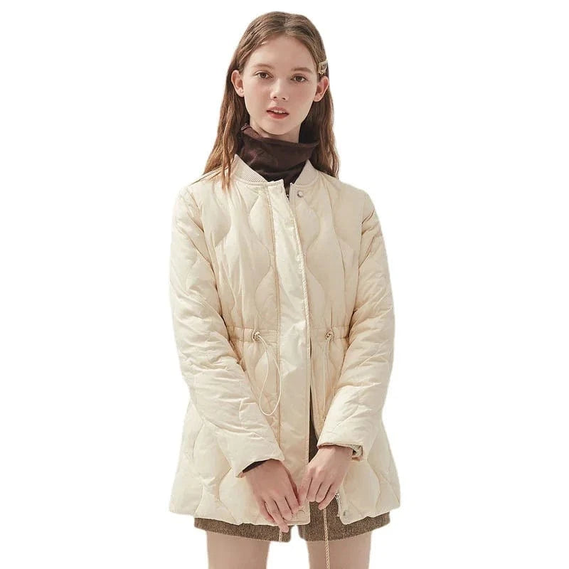 Mid-length down  padded jacket ladies new lightweight Korean style cotton-padded jacket women's slim home padded jacket