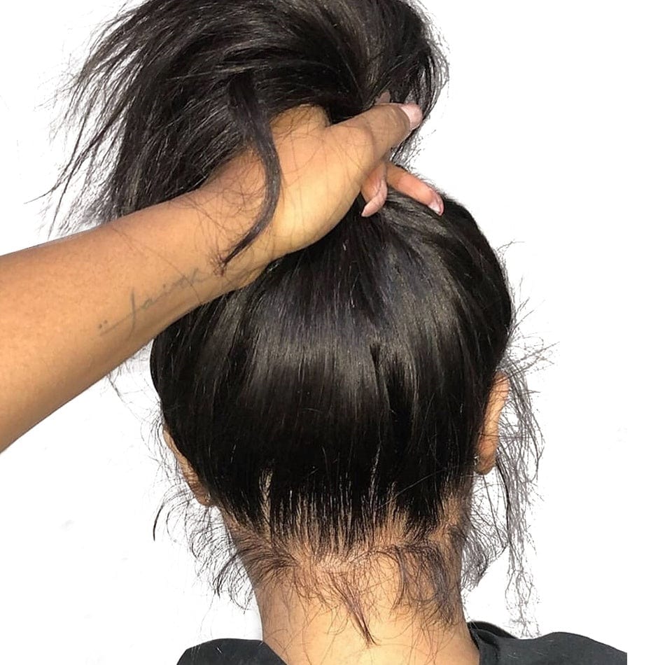 MIGNON Natural 1B Color Brazilian Human Hair Lace Front Wig 360 Straight Wave Virgin Hair Cuticle Aligned 360 Lace Frontal Wig