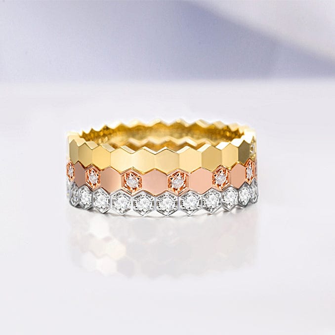 minimal jewelry real 18k gold natural white diamond fashion 2022 women rings