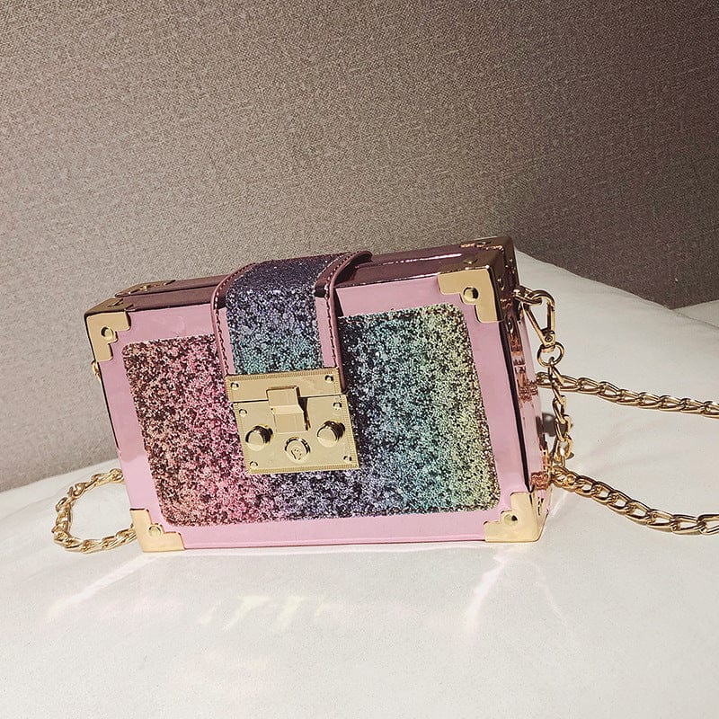 Mixing 2022 Wholesale Luxury Messenger Bags Fashion Purses Lock Sequins Chain Clutch Bags Bling Purse and Handbags Women