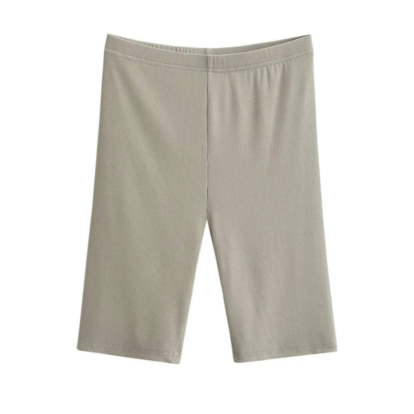 Modal Breathable Soft Solid rib Sports Fitness High Waist Yoga Shorts Workout Shorts Women Biker Shorts