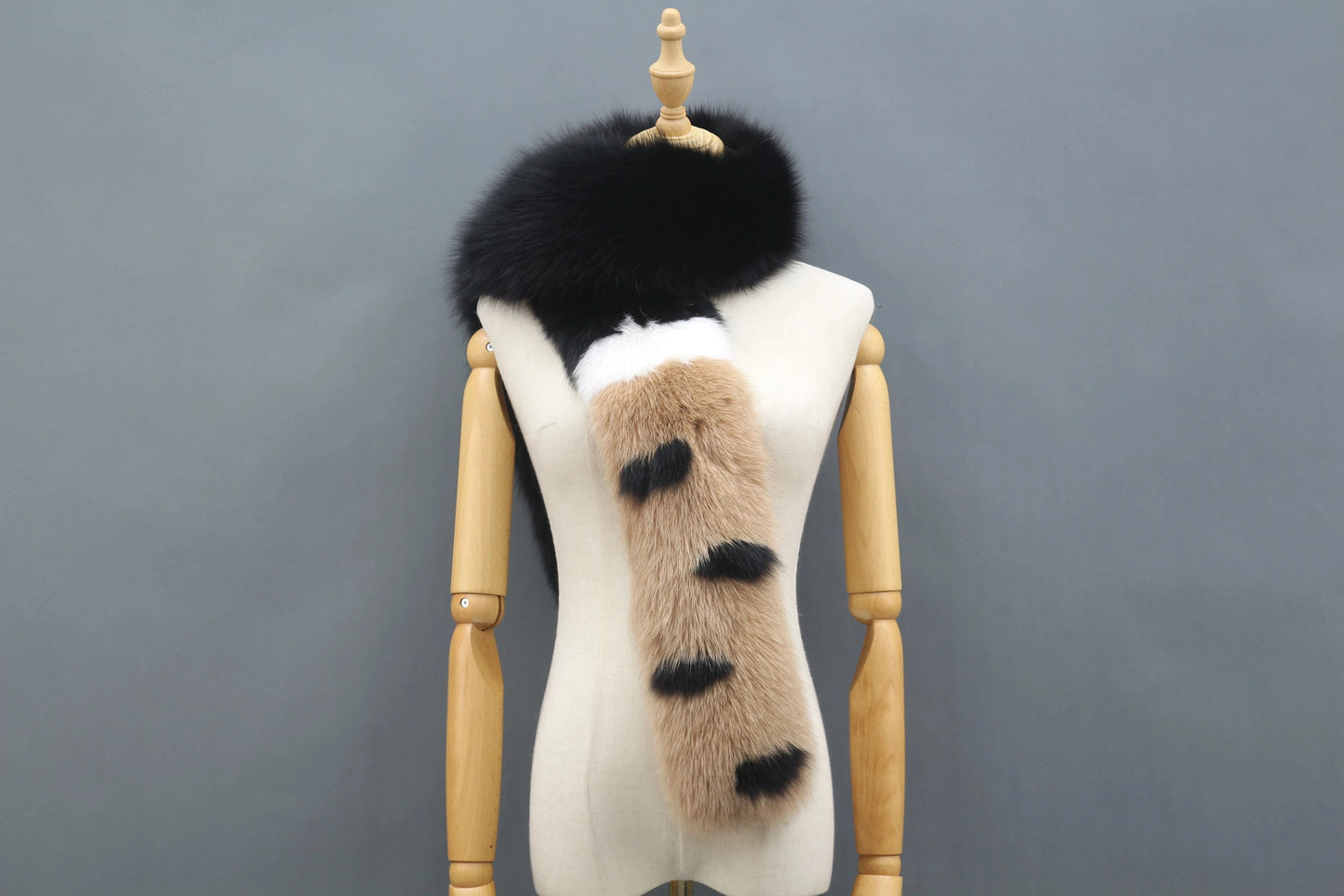 Modern Long Hair Genuine Fox Fur Accessory Lady Winter fox Fur Scarf